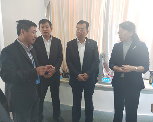 山东省枣庄市委常委 峄城区委书记于玉一行参观赢博官方网站公司展示厅(2019)